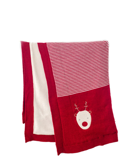 Burgundy Knitted Blanket
