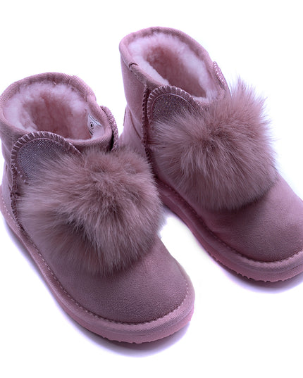 Pink Fur Boots