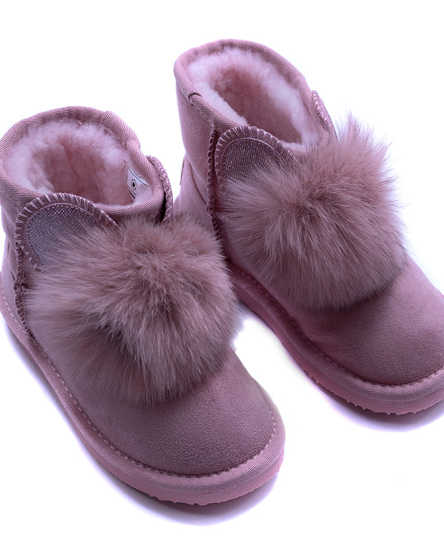 Pink Fur Boots