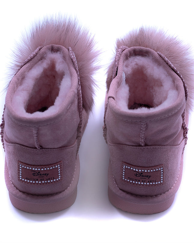 Pink Fur Boots