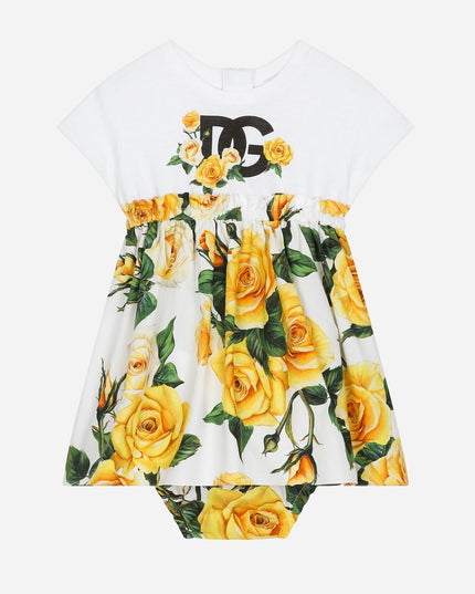 dg-l2jd7z-g7k6q-ha3vo-Multicolor Rose Print Dress Set