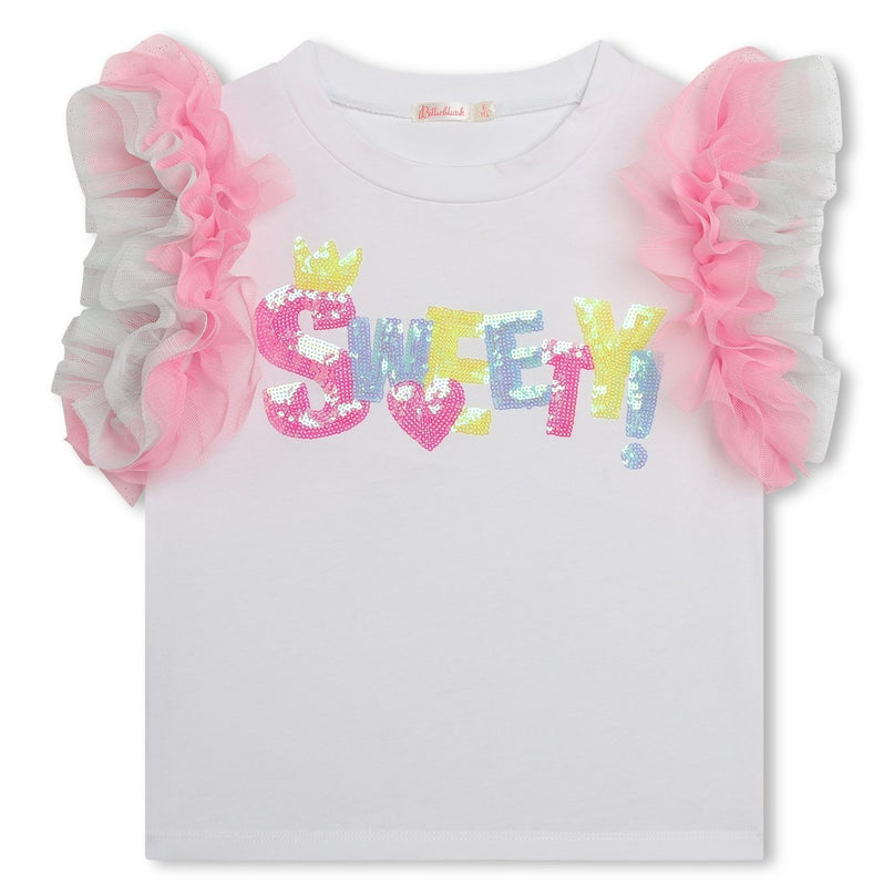 billieblush-u20356-10p-kg-White "Sweety" T-Shirt