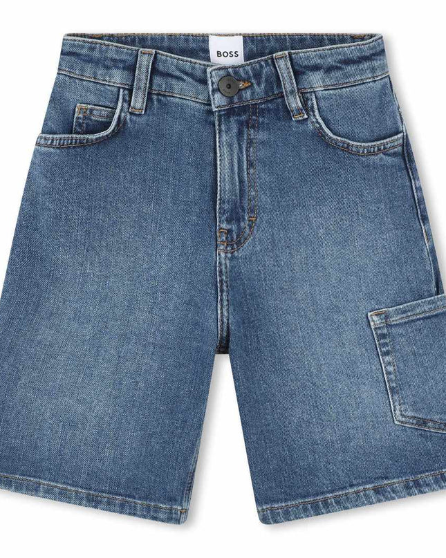 boss-j50990-z25-kb-Blue Denim Shorts
