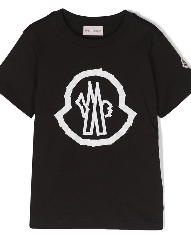 moncler-j1-954-8c000-13-89afv-999-Black Logo T-Shirt