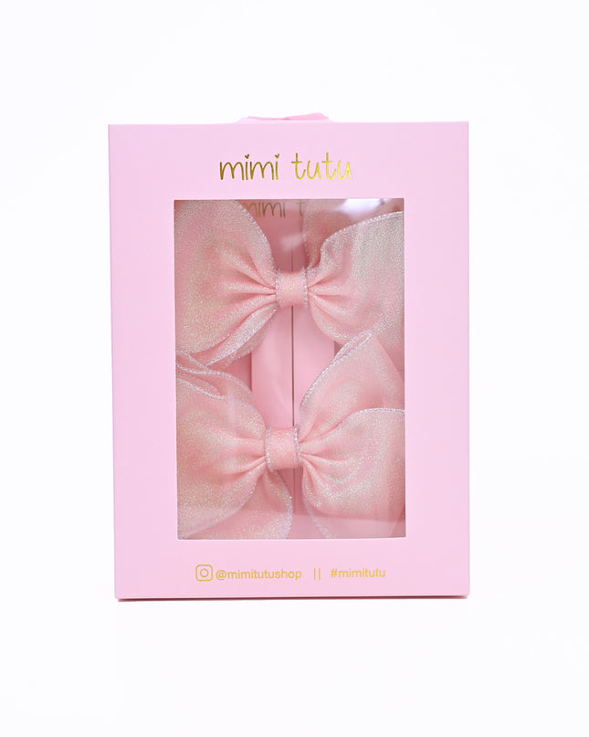 Shimmering Bow Hairclip Set