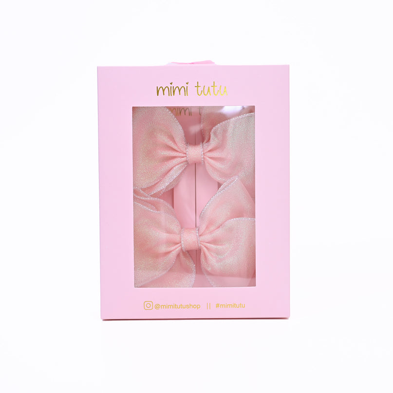 Shimmering Bow Hairclip Set