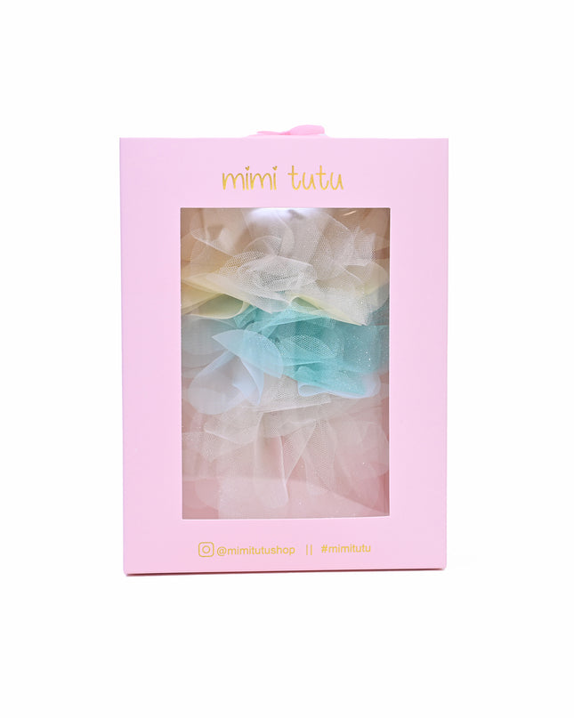 Tulle Flower Bow Hairclip Set