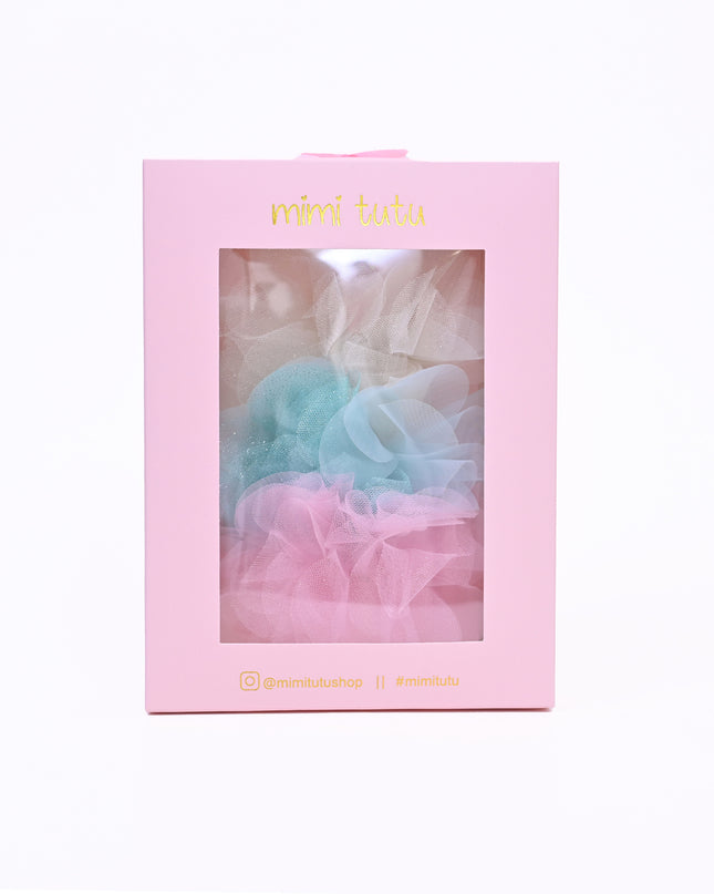 Tulle Flower Bow Hairclip Set