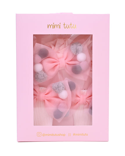 Pink Bow and Multicolored Accent Gift Set