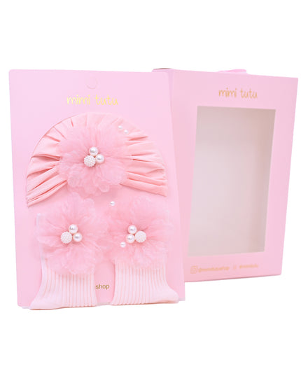 Pink Pearl Flower Gift Set