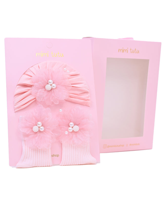 Pink Pearl Flower Gift Set