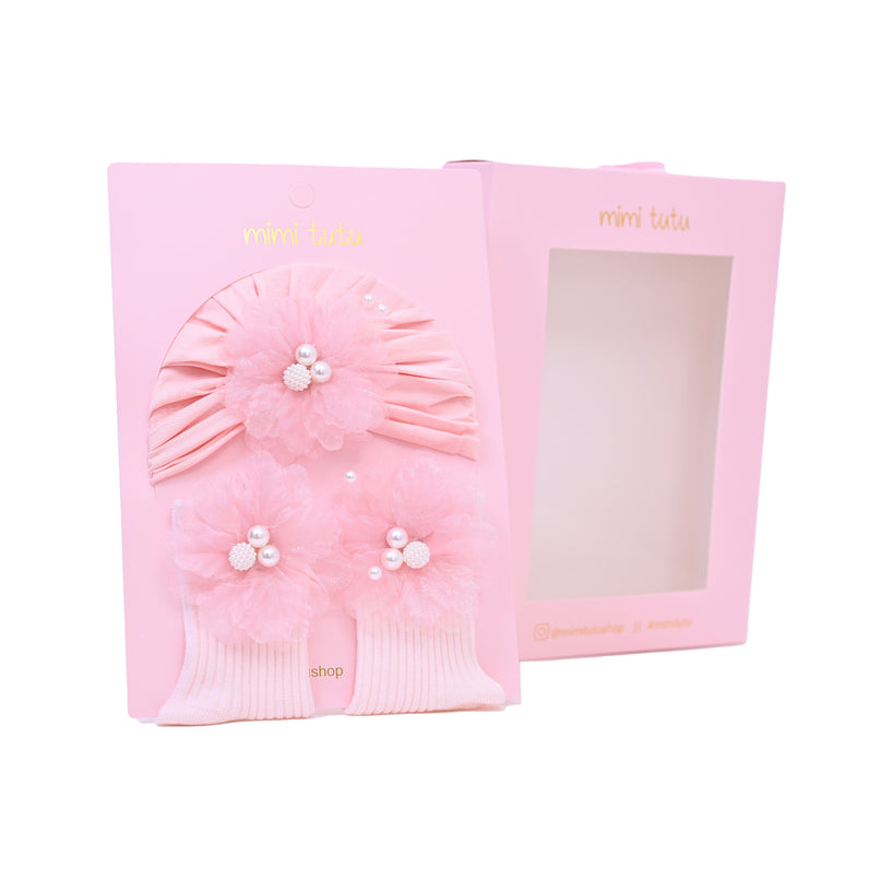 Pink Pearl Flower Gift Set