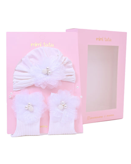 White Pearl Flower Gift Set