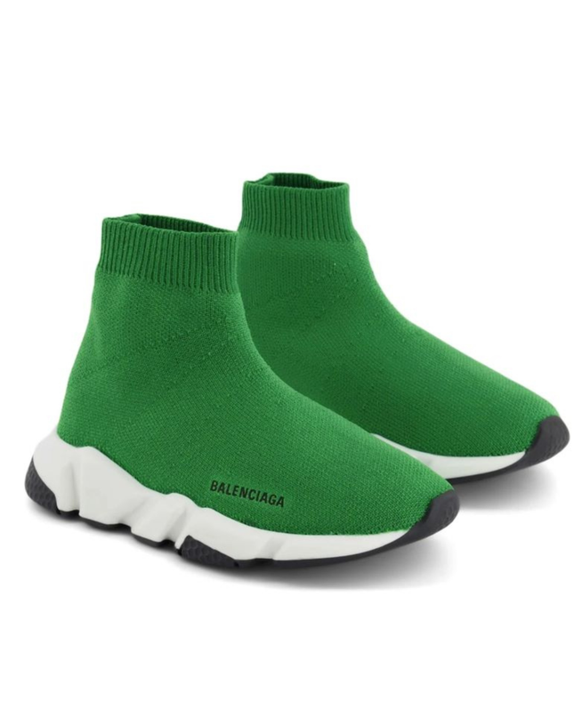 Kids Atelier-Balenciaga-Green Speed Sneakers
