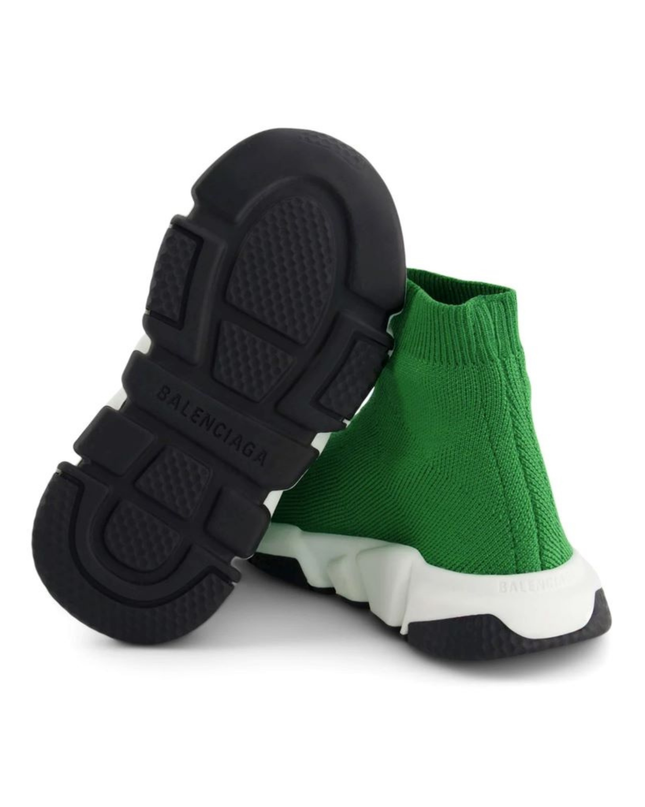 Kids Atelier-Balenciaga-Green Speed Sneakers