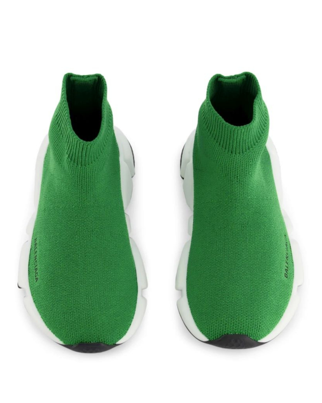 Kids Atelier-Balenciaga-Green Speed Sneakers