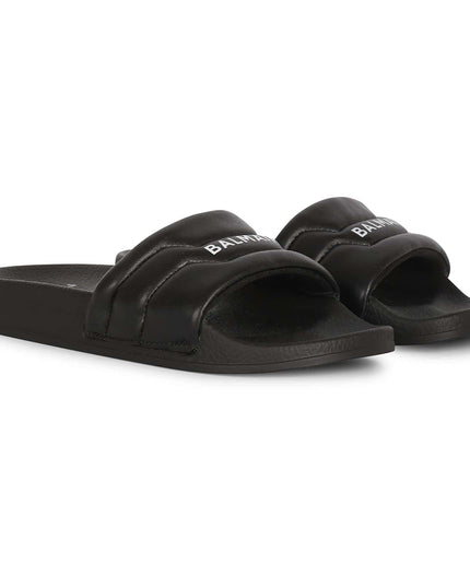 BALMAIN-LOGO SLIDES-6RO086-Z0582-930BC-BLACK