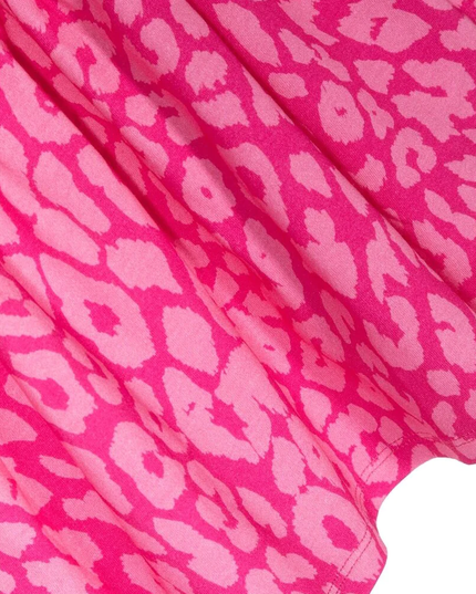 Balmain-Leopard Print Logo Dress-BS1071-Z0082-561RS-Pinkleopr