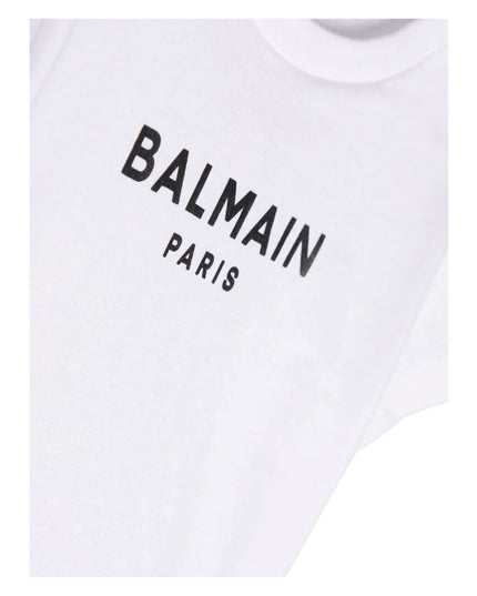 balmain-White Balmain Paris Cotton T-Shirt-bu8501-z1751-100ne