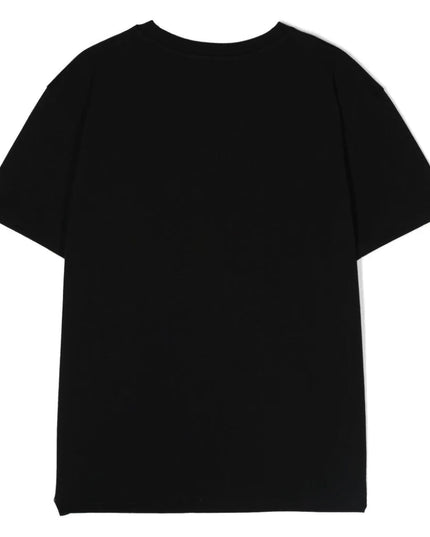 balmain-Black Cotton Graphic T-Shirt-bu8p31-z0057-930or