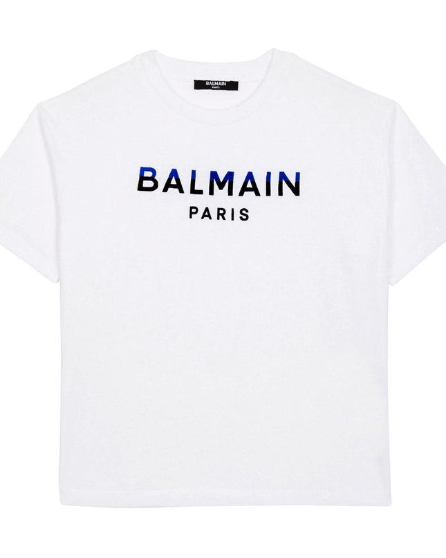 Balmain-Logo T-Shirt-BV8Q01-Z1751-100-White