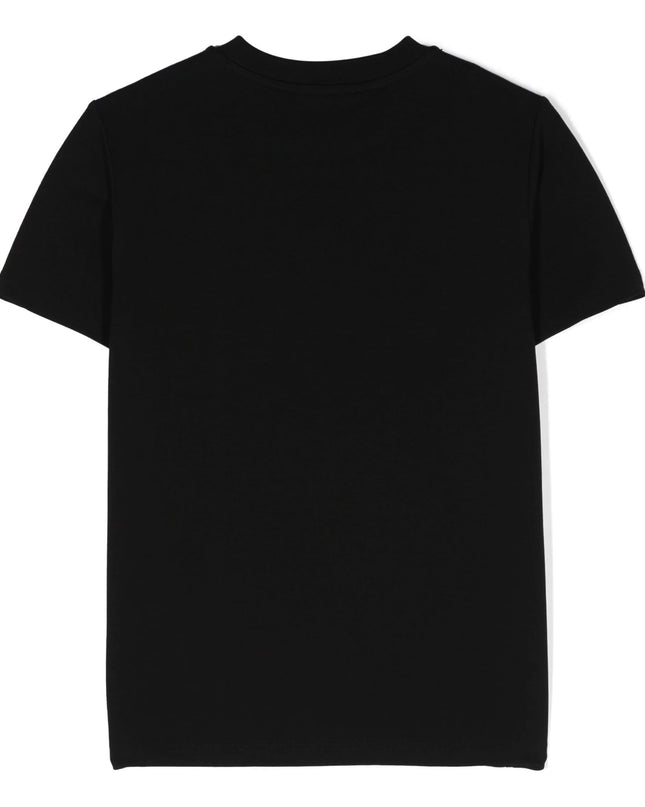 Balmain-Logo with Side Button T-Shirt-BV8Q71-Z2389-930BC-Black