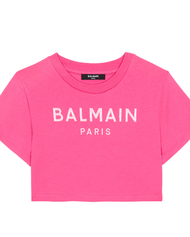 Kids Atelier-Balmain-T-shirt with Balmain Paris print