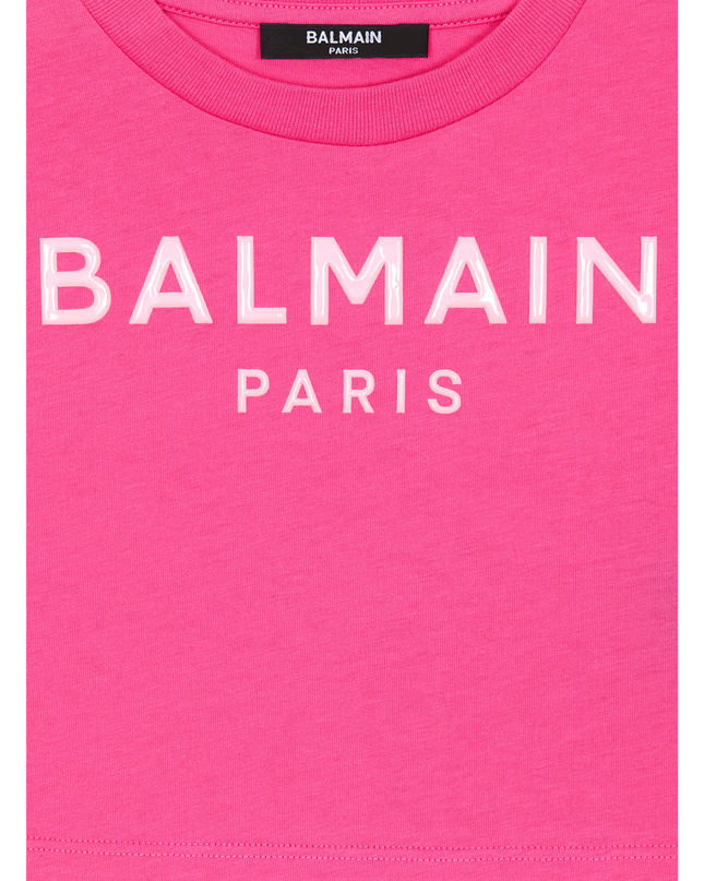Kids Atelier-Balmain-T-shirt with Balmain Paris print