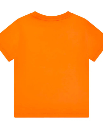 Kids Atelier-Balmain-Orange Logoed T-Shirt