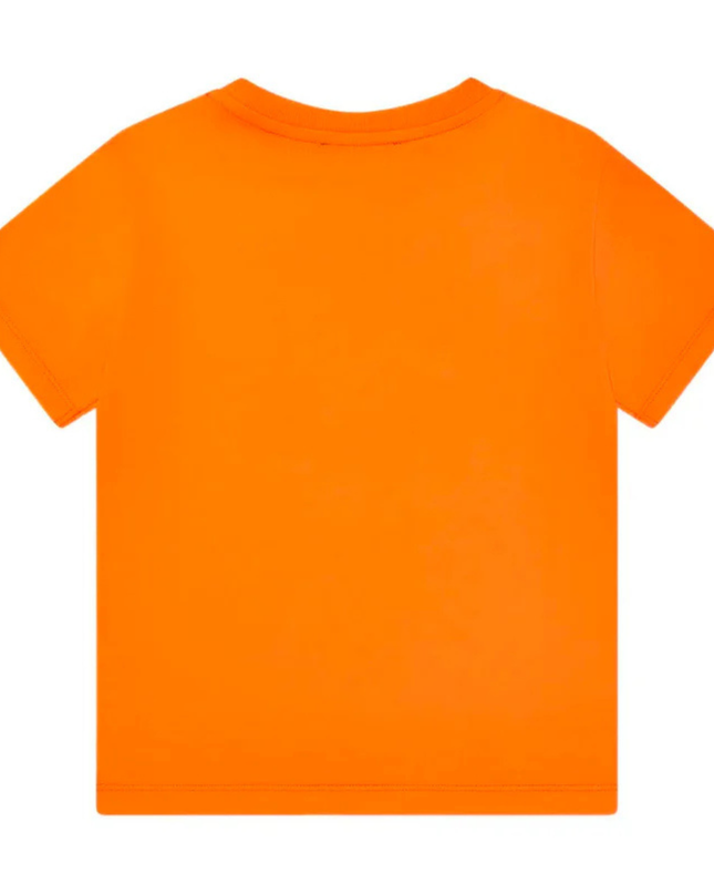 Kids Atelier-Balmain-Orange Logoed T-Shirt