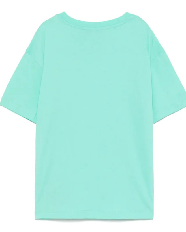 Kids Atelier-Balmain-Turquoise Oversized Short Sleeve T-Shirt
