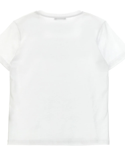 Kids Atelier-Balmain-White Logo Embroidery T-Shirt