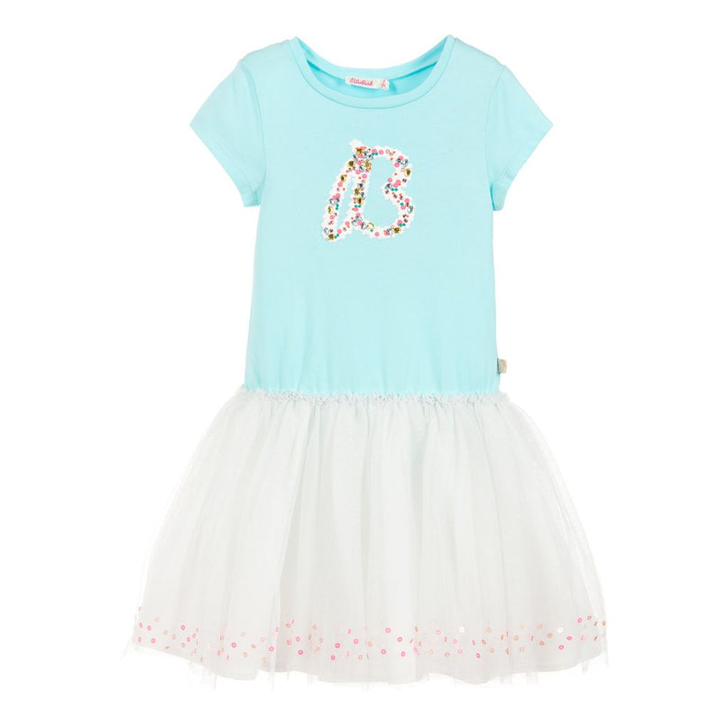 BLUSH-DRESS-U12466-V71 BLUE/ECRU
