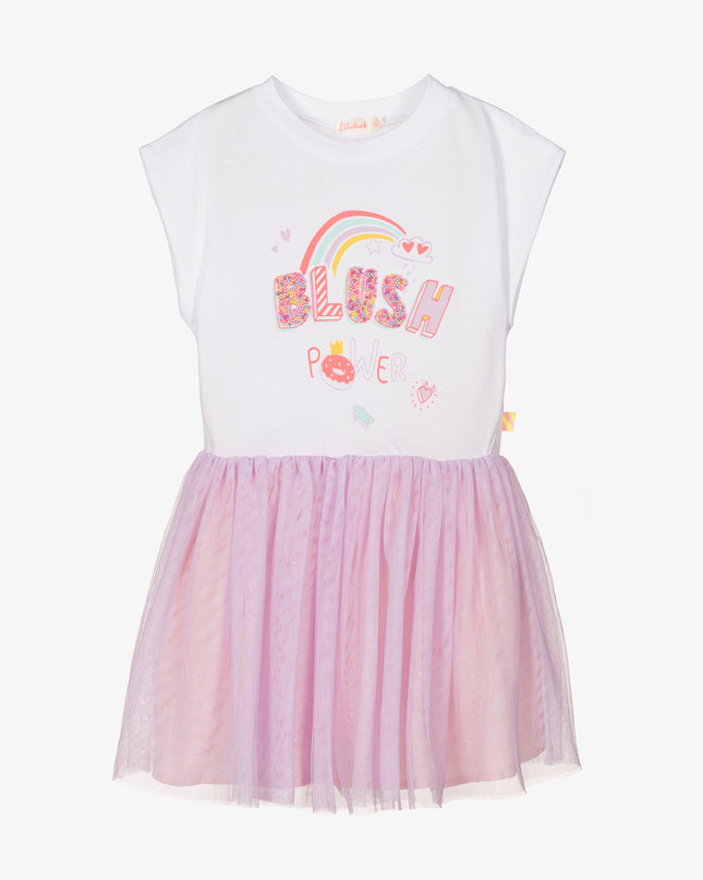 billieblush-u20161-10p-kg-White & Pink Tulle Dress