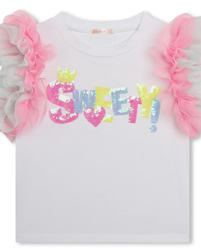 billieblush-u20356-10p-kg-White "Sweety" T-Shirt