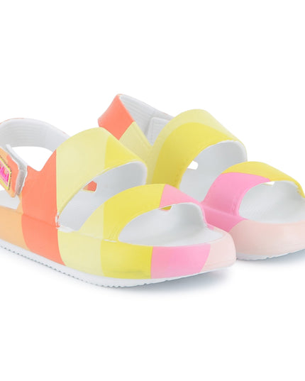 Kids Atelier-Billieblush-Multicolored Sunset Striped Sandals