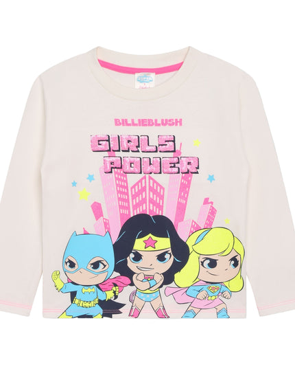 Kids Atelier-Billieblush-Ivory Long Sleeve T-Shirt