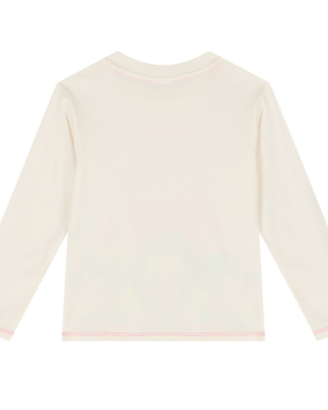 Kids Atelier-Billieblush-Ivory Long Sleeve T-Shirt