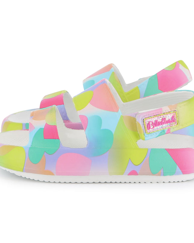 Kids Atelier-Billieblush-Multicolored Heart Sandals