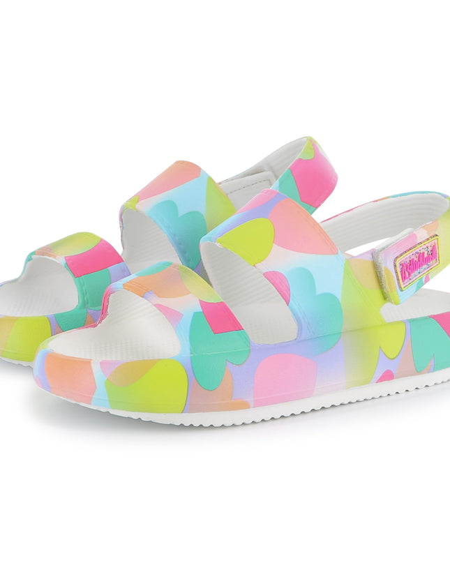 Kids Atelier-Billieblush-Multicolored Heart Sandals