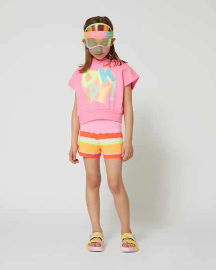 Kids Atelier-Billieblush-Multicolored Sunset Striped Sandals