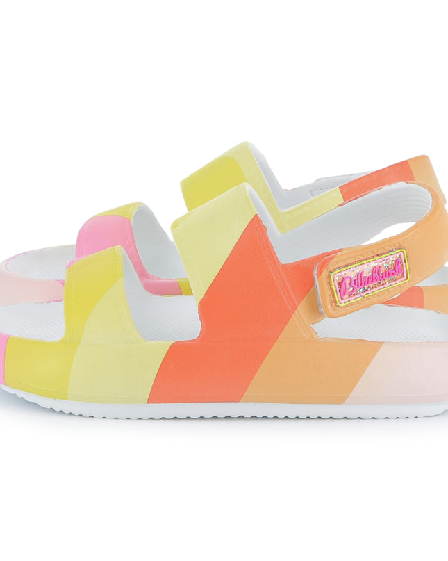 Kids Atelier-Billieblush-Multicolored Sunset Striped Sandals