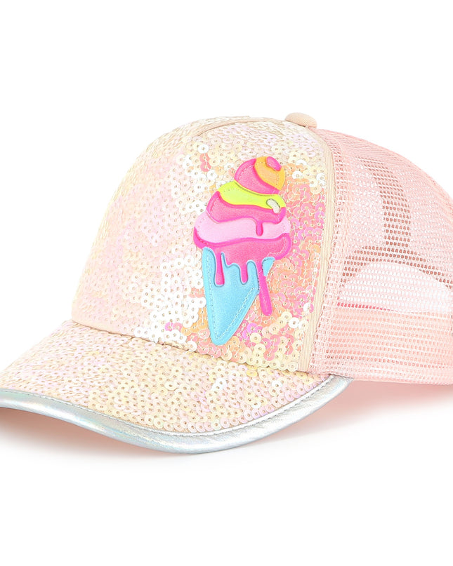 Kids Atelier-Billieblush-Pale Pink Icecream Baseball Cap