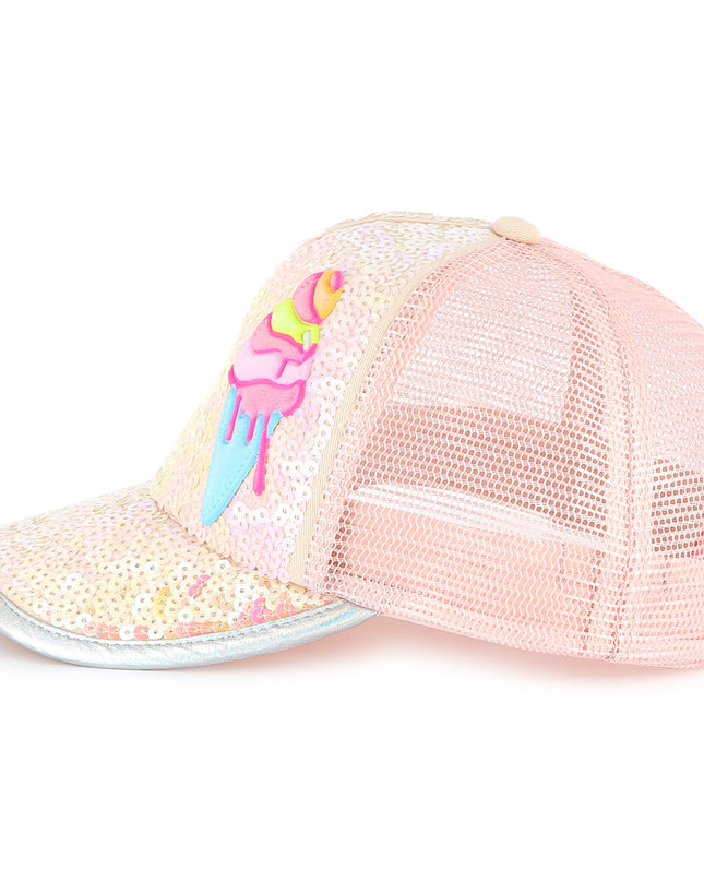 Kids Atelier-Billieblush-Pale Pink Icecream Baseball Cap