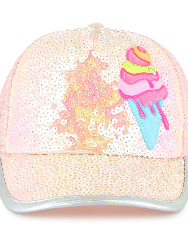 Kids Atelier-Billieblush-Pale Pink Icecream Baseball Cap