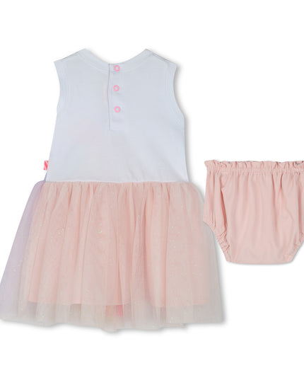 Kids Atelier-Billieblush-Pale Pink Ladybug Rainbow Dress Set