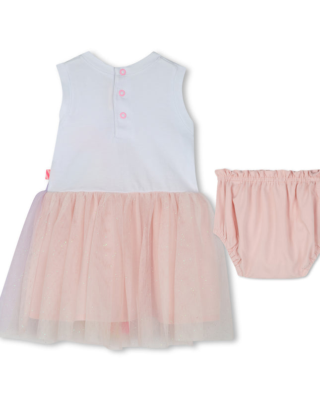 Kids Atelier-Billieblush-Pale Pink Ladybug Rainbow Dress Set
