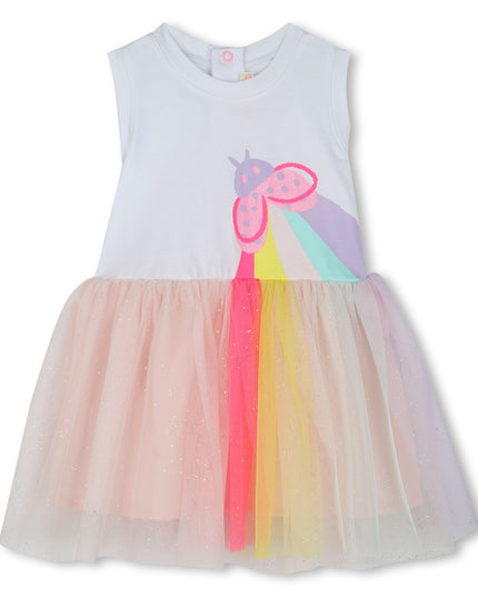 Kids Atelier-Billieblush-Pale Pink Ladybug Rainbow Dress Set