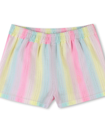 Kids Atelier-Billieblush-Multicolored Stripe Heart Shorts Set