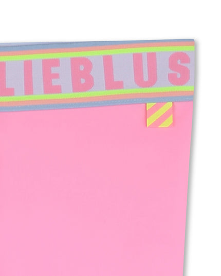 Kids Atelier-Billieblush-Pink Bubblegum Heart Sign Leggings